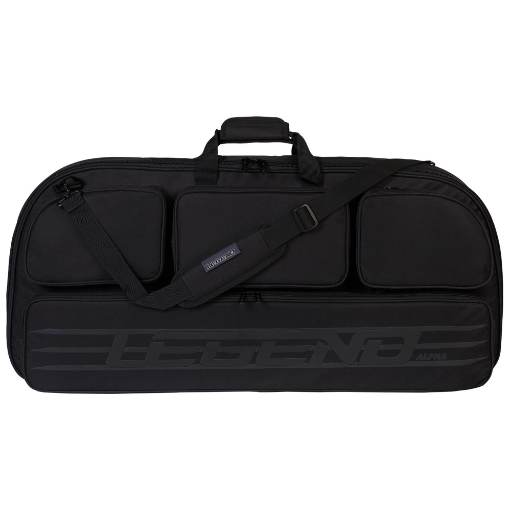 Legend Alpha bow case main compartment shows 37-inch interior for complete setup protection on trips