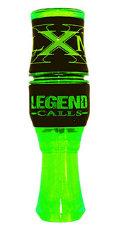 Legend Calls LXM green Mallard duck call with insulating band for cold-weather hunts