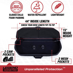 Legend Monstro 37-inch arrow tube pocket keeps arrows organized and ready.