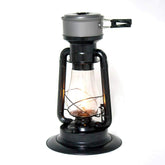 Lehman's Rayo lantern lit with bright flame for night use