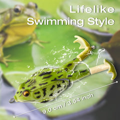 Durable silicone frog lures ready for freshwater and saltwater