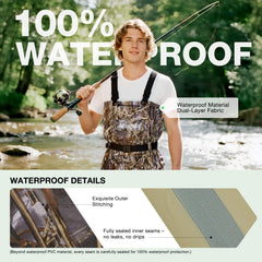 Lekesky waders X-back suspenders with quick-release buckles for fast, comfortable setup.