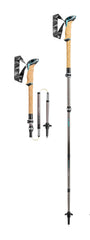 LEKI Cressida FX carbon poles extended for trekking stability on long hikes
