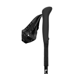 LEKI Skytera FX Carbon SL folded for compact packing during climbs.