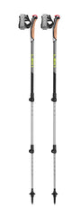 LEKI Traveller Alu poles extended to 130 cm for versatile reach on varied terrain