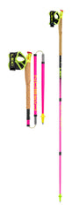 LEKI Ultratrail FX.One carbon collapsible poles ready for quick pack on a mountain trail.