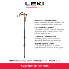 LEKI Wanderfreund Speed Lock Plus enables quick length changes on climbs.