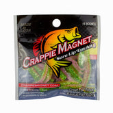 Leland Lures CRP MGT 15pc electric chicken pack with colorful jig bodies for crappie fishing.
