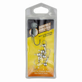Leland Lures DC 1/16 nickel jig heads five-pack for sturdy crappie rigs.