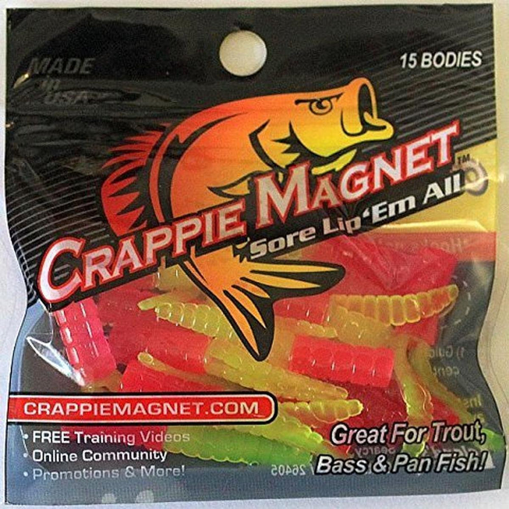 Lelands Lures Glow Orange/Chart Crappie Magnets 1-3/4 inch enhances visibility for crappie jigging