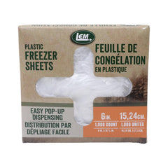 LEM freezer sheets shown in a convenient pop-up dispenser box for easy use