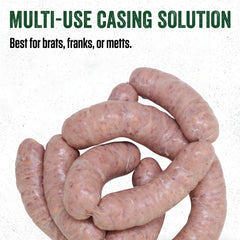 Soak 2-8 hours with LEM casings to reach soft, pliable texture