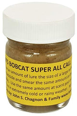 Lenon Lures Bobcat Super All Call Lure jar attracts Bobcats and Lynx with potent scent.