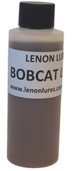 Lenon Lures Bobcat Urine 4 oz bottle, a natural scent lure for attracting bobcats during hunts