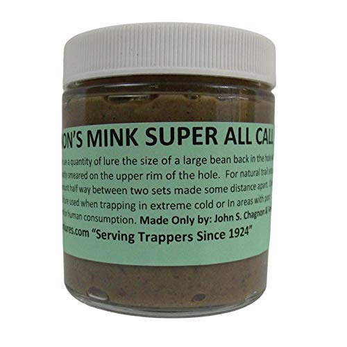 Lenon's Mink Super All Call Lure 8 oz jar for long liner sets, boosts mink attraction