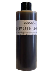 Lenon Lures Pure Coyote Urine 8oz bottle attracts canines and serves as a cover scent.