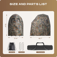 Lenotos hunting blind camouflage pattern blends with forest and field environments.