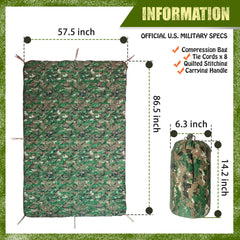 Lenotos Woobie Blanket shown in compression bag ready for backpacking.