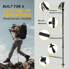 Lenzik collapsible trekking poles packed compactly for travel and backpacking journeys