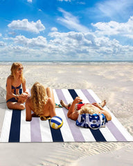 LEQIOLENNG Beach Blanket folded compactly for easy travel and storage