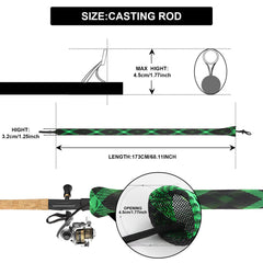 LERQDER rod sleeve 69in in black/white color option – close-up