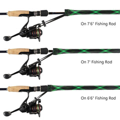 Elastic band closure on fishing rod sleeve