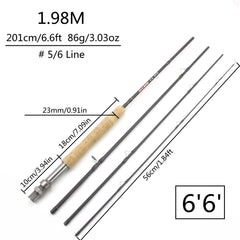 Lerutwis 2.40m fly rod extended for mid-length freshwater use