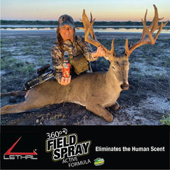 LETHAL 360 upside-down spray capability for easy treatment of stands and gear.