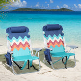 LET'S CAMP Backpack Beach Chair with four-position seating for versatile outdoor comfort.