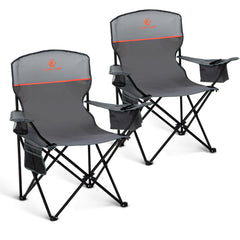 LET'S CAMP camping chair 2-pack folding chairs for travel and storage.