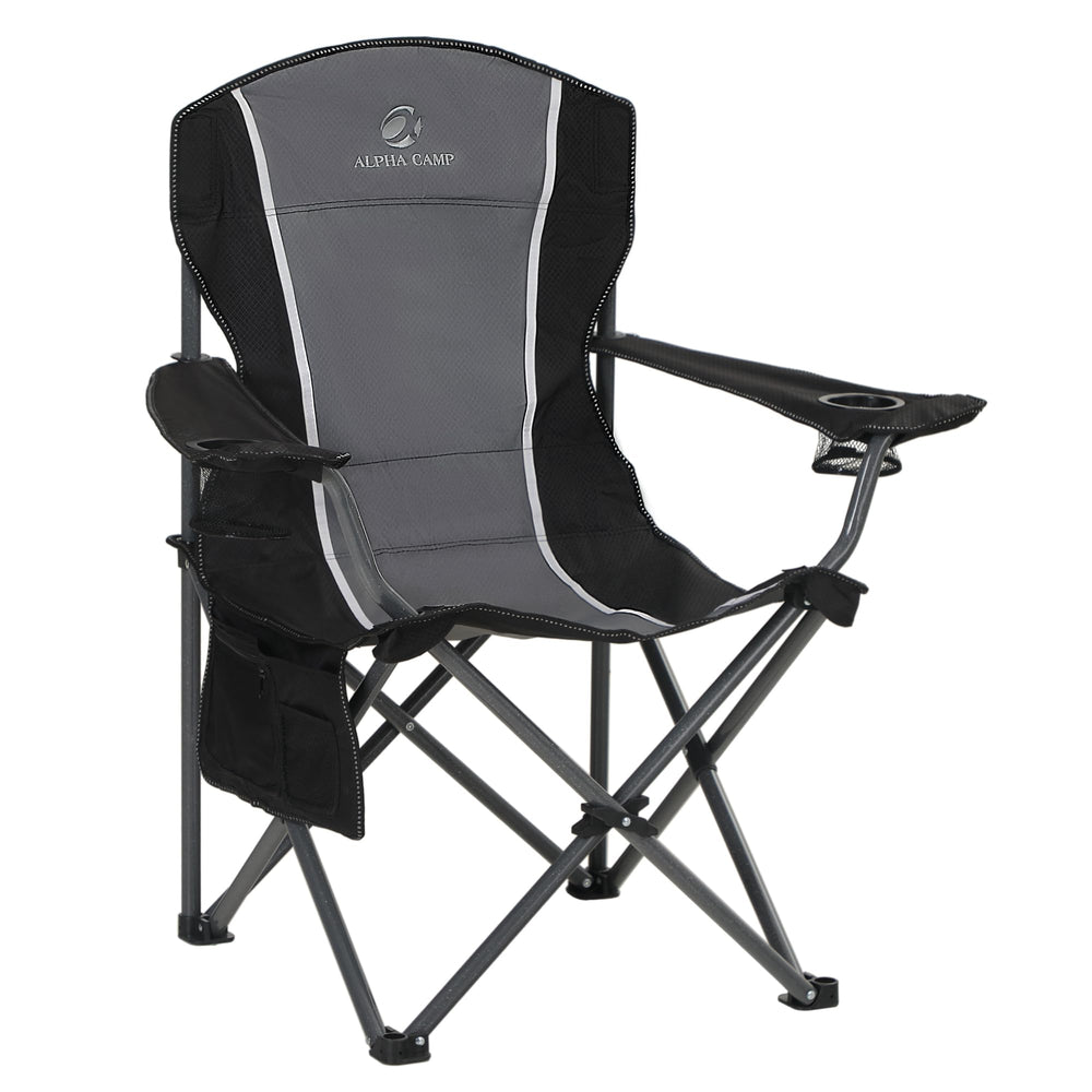 LET'S CAMP oversized chair folded compactly for easy transport