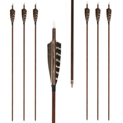 Letszhu archery carbon arrow with wooden shaft for stable flight and extended practice sessions.