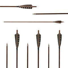 Letszhu archery wood grain pattern shaft highlights rugged look and wind-resistant performance.