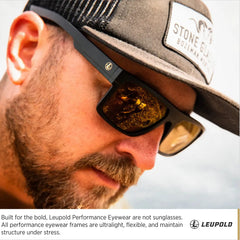 Leupold Becnara in-fused polarized lenses deliver clear, glare-free views.