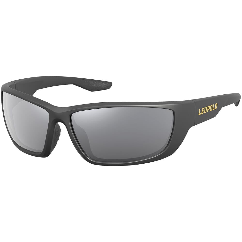 Leupold Cheyenne eyewear with matte black frames and polarized lenses for glare reduction.