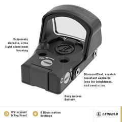 Leupold DeltaPoint Pro Motion Sensor Technology extending battery life.