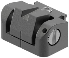 Leupold DeltaPoint Pro rear iron sight side profile highlights compact backup option for red dot setups.