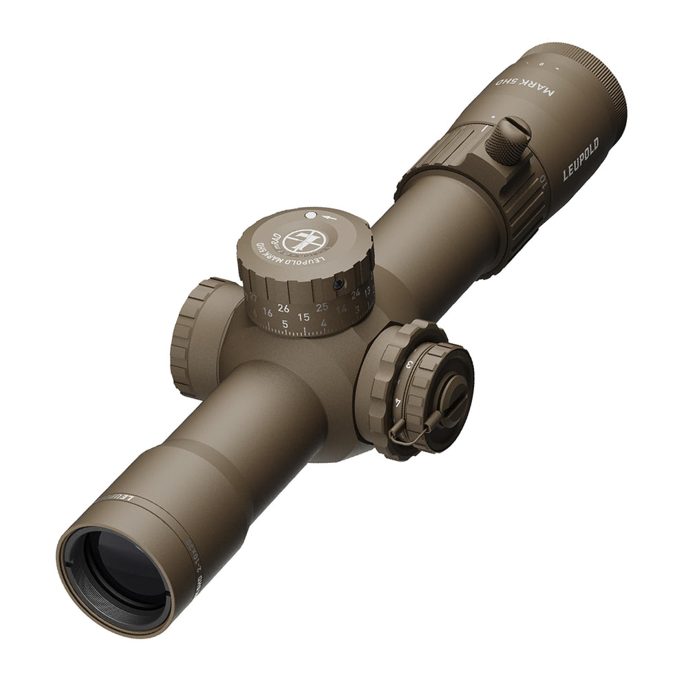 Leupold Mark 5HD close-up shows illuminated reticle for quick target acquisition.