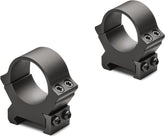 Leupold PRW2 1in rings high matte assembly secured to rifle for stable mounting