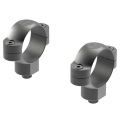 Leupold QR rings 30mm super high matte, mounted on rifle for secure zero