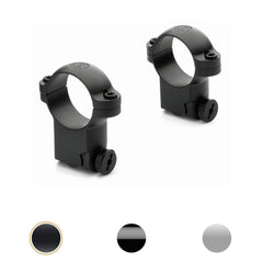 Leupold RM Ruger M77 ring close-up, solid steel construction for no-tap mounting.