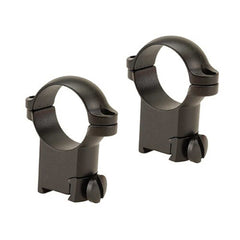 Leupold RM Sako 1-In Super High ringmount, front view, matte finish improves rugged precision mounting.
