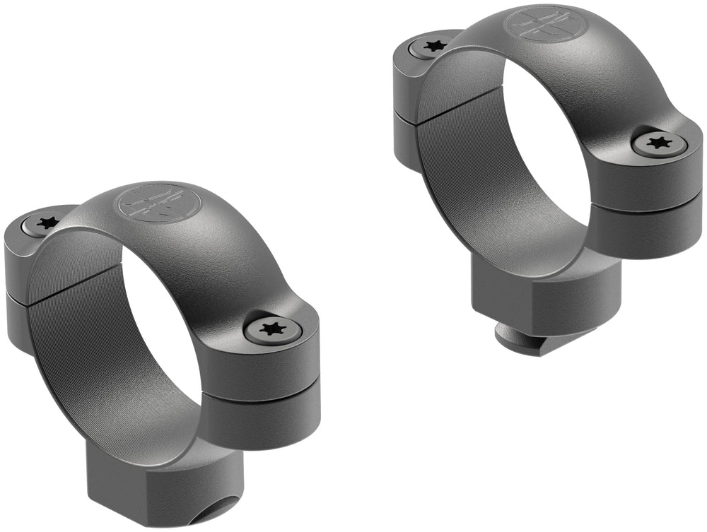 Leupold standard scope rings 30mm high matte finish secure rifle mounting for rugged hunting setups.