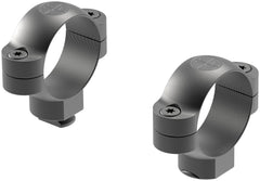 Leupold STD 30mm high rings matte finish enable solid dovetail-base alignment for stable breech access.