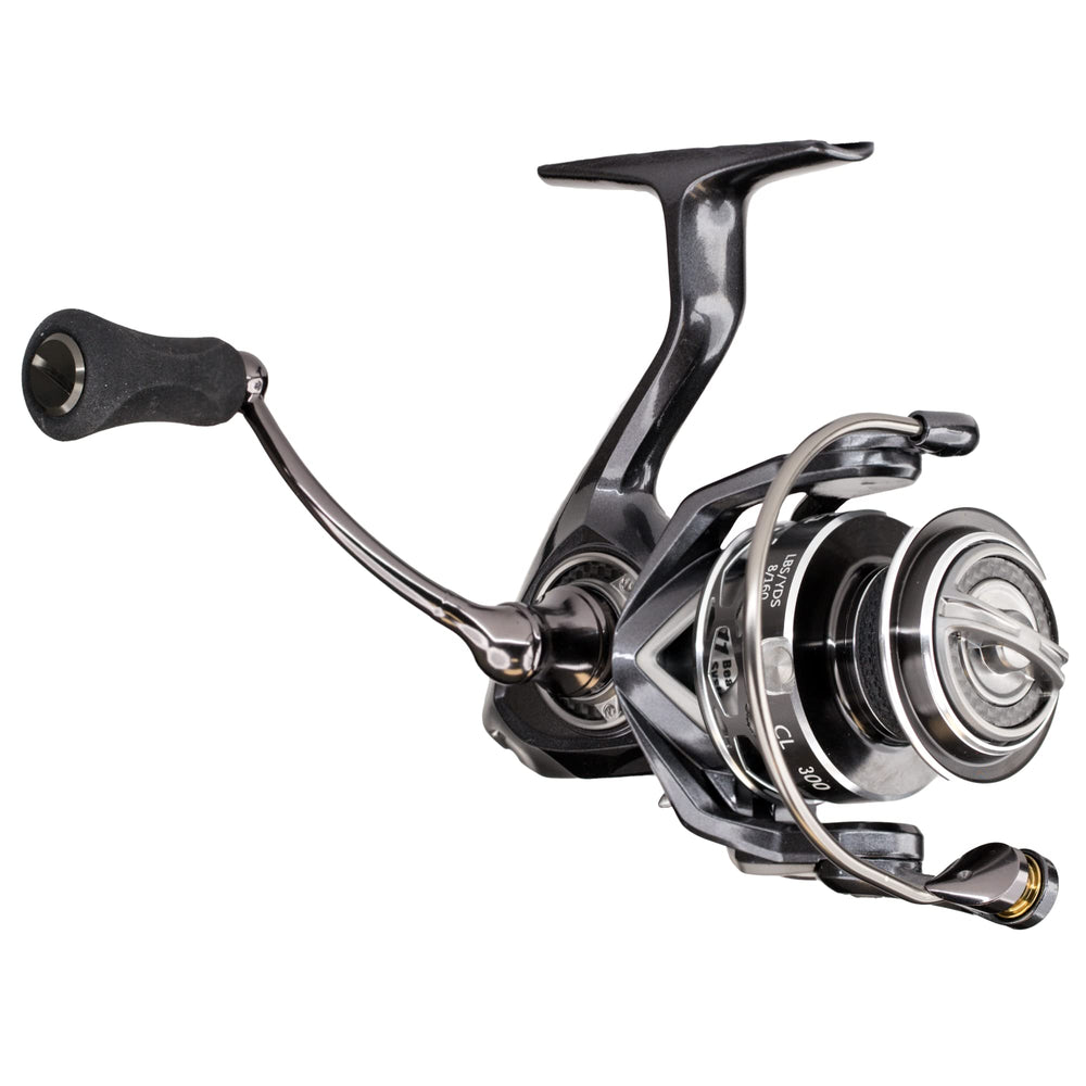 Lew's CL300 Custom Lite Spinning Reel with carbon gray frame