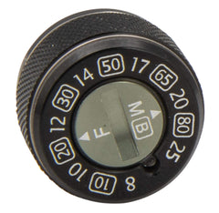 Side view of Lew's Custom Speed Dial CSSDBGS reel showing line type indicator