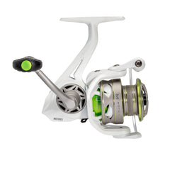 Lew's MACH 1 200 graphite-frame close-up emphasizes lightweight rigidity for long casts.