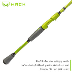 Lew's MACH 2 7'2 Med Hvy mid-fast action rod in use