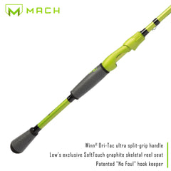 SoftTouch reel seat on Lew's MACH 2 enhances balance
