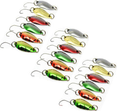 LEZUAN fishing spoons 18-piece colorful set for versatile trout fishing